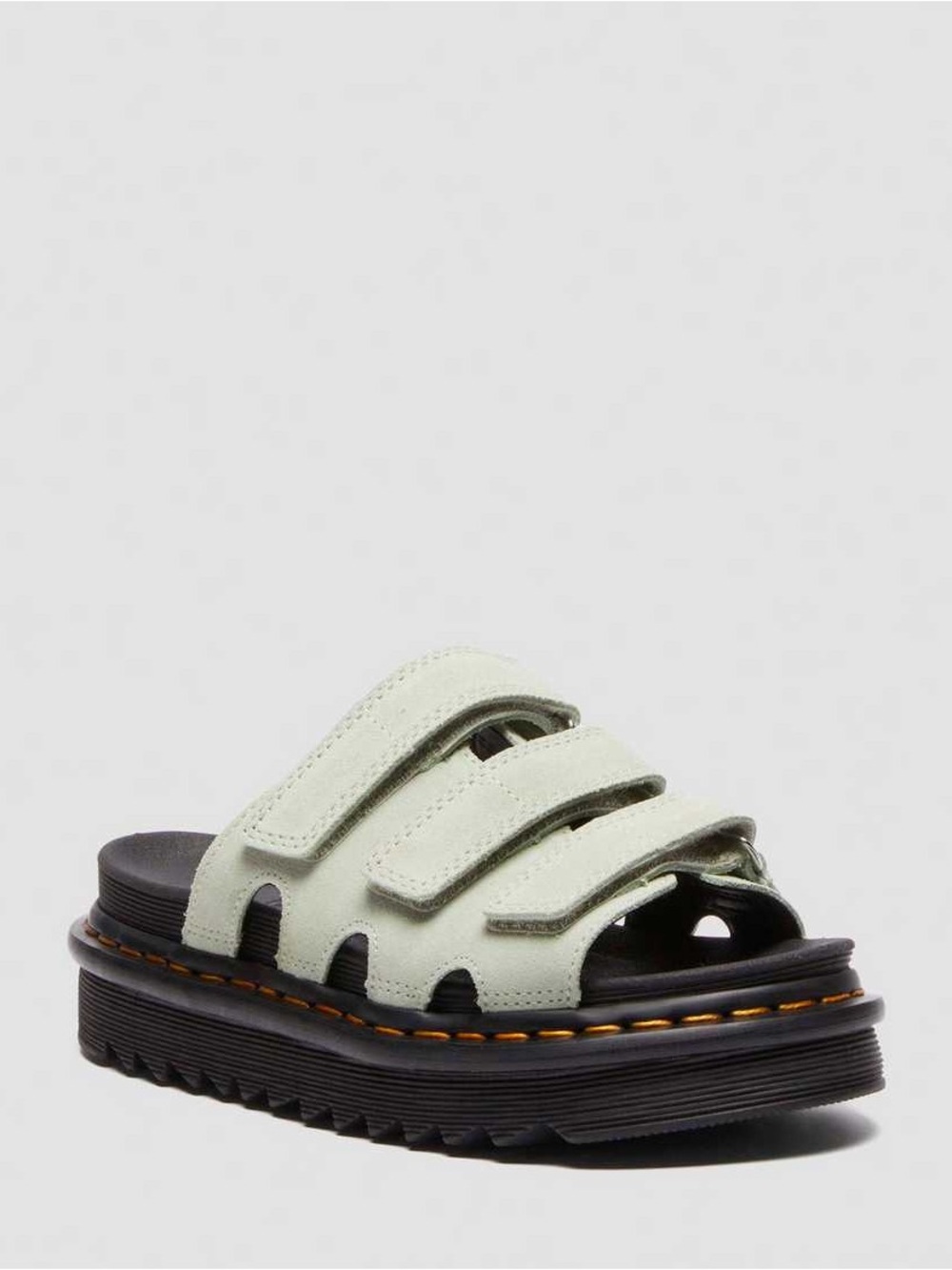 Dr. Martens Raine Platform Slide Sandal, Sage Green E.H. Suede, 9